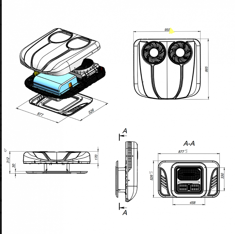 Кондиционер стояночный Aero-Cool M2800 24В (моноблок)