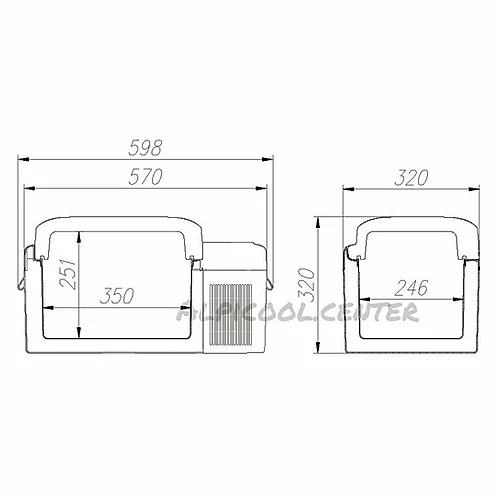 Компрессорный автохолодильник ALPICOOL Cmini20 (20 л.) 12-24-220В