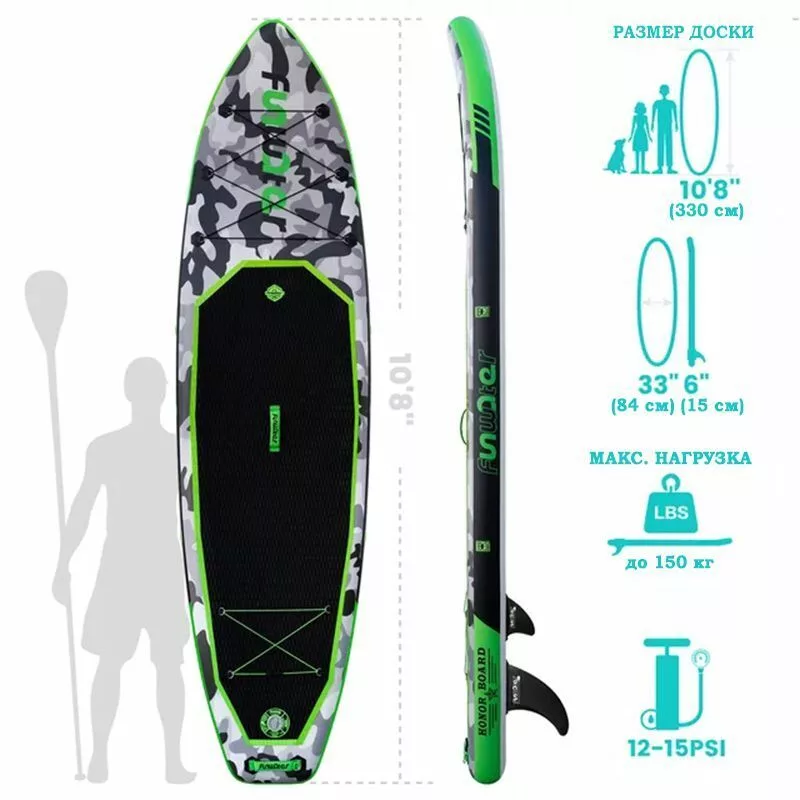 SUP-доска FunWater Honor Green 108