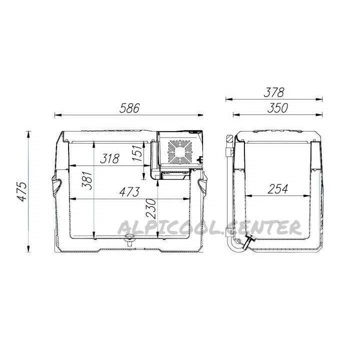 Компрессорный автохолодильник ALPICOOL CX40 (40 л.) 12-24-220В