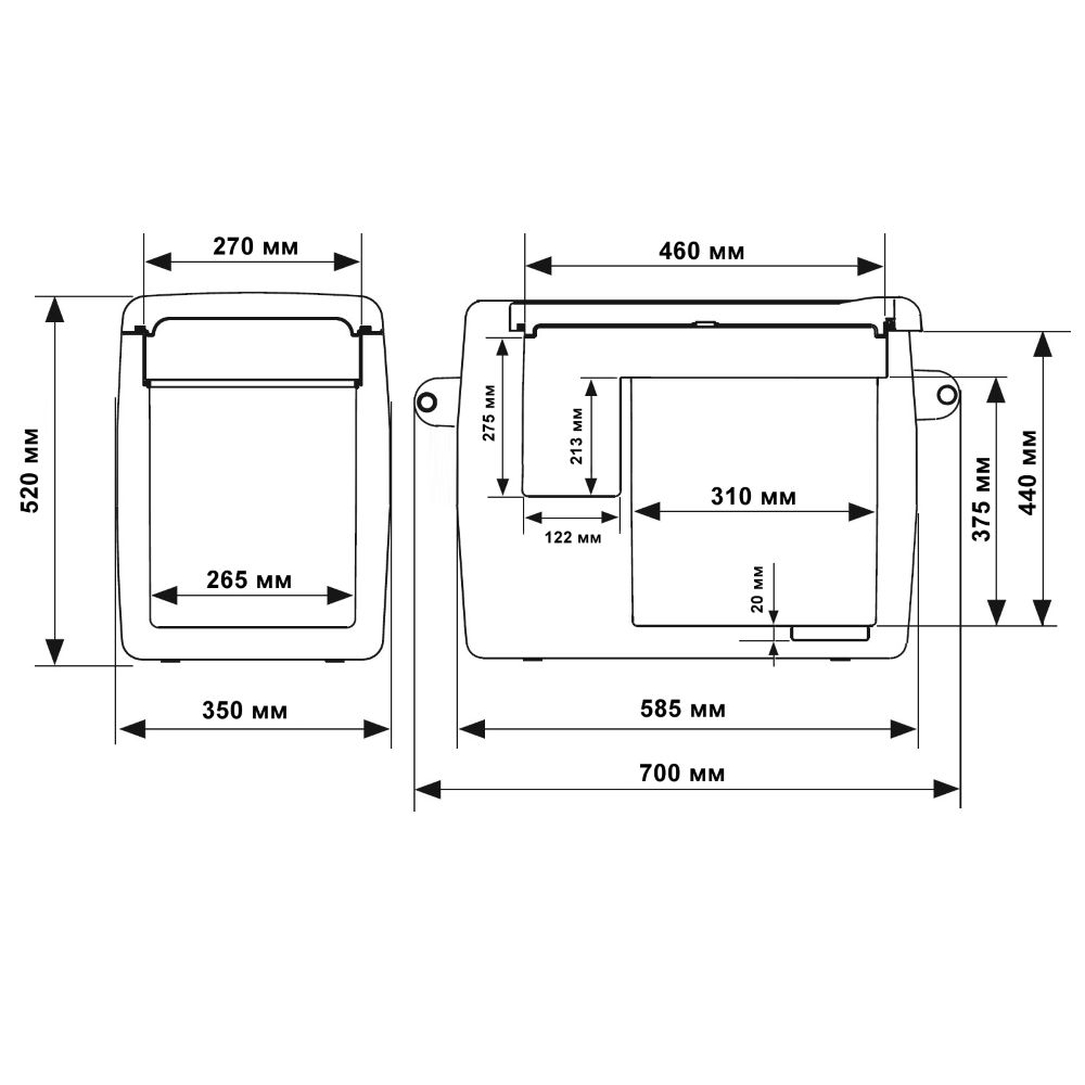 Компрессорный автохолодильник Indel B TB51A