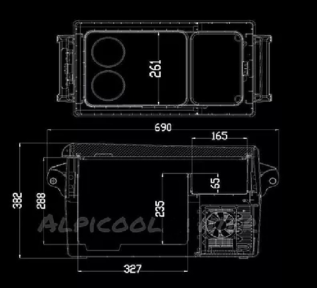 Компрессорный автохолодильник ALPICOOL CF35 (35 л.) 12-24-220В