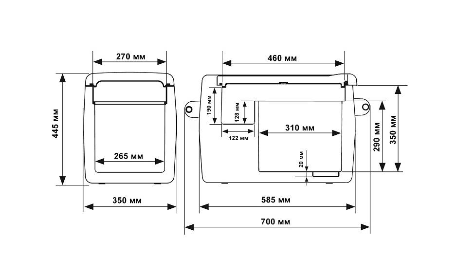 Компрессорный автохолодильник Indel B TB41