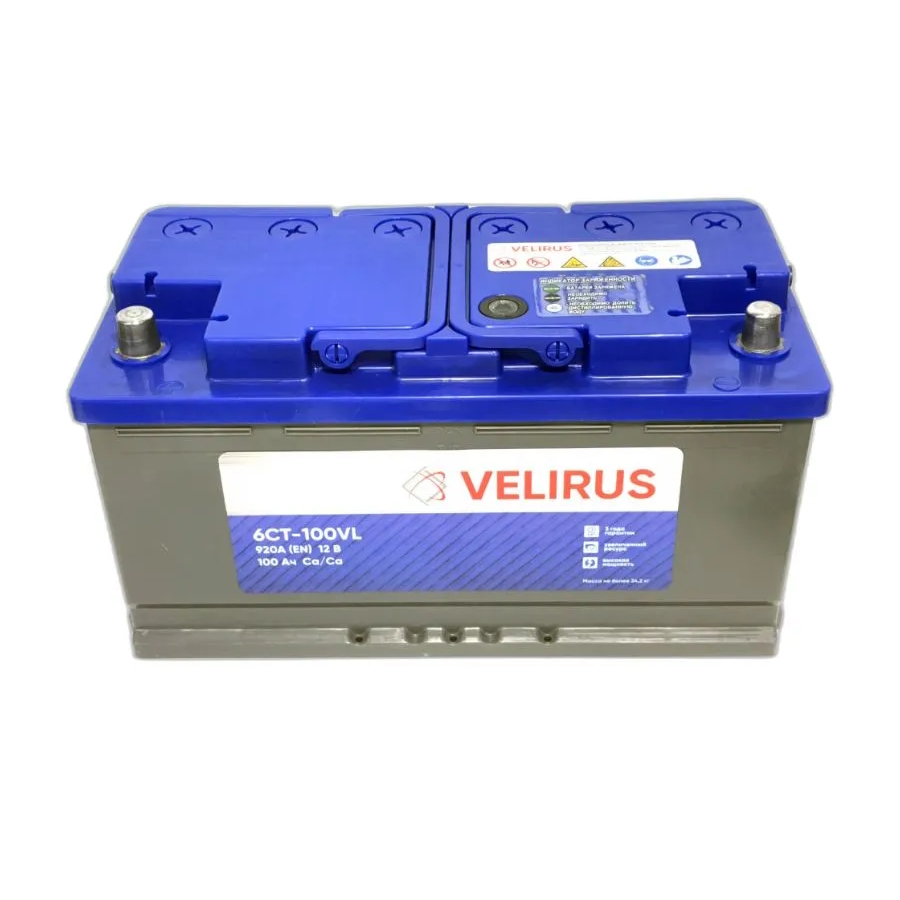 Аккумулятор автомобильный АКОМ 6СТ-100 VELIRUS EN 920